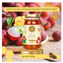 Shiva Organic Litchi Honey NMR Tested 100% Natural Healthy and Pure No Added Sugar - 500 g-image-63