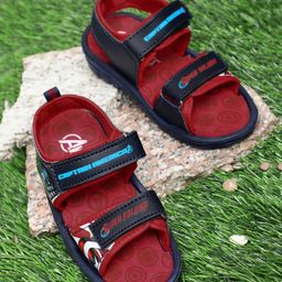 Kidsville Captain America Theme Printed Sandals - Red Navy Blue-image-94