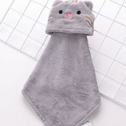 Animal Design Free Size Hand & Face Towel - Grey-22