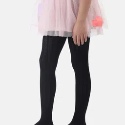 NEXT2SKIN Nylon Self Designed  Stockings - Black-picture-35
