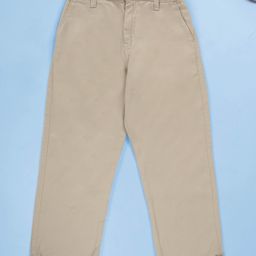 Kiddopanti Cotton Woven Solid Pants - Beige-picture-10