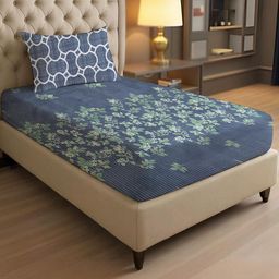 IVAZA Black Geometric 1000 Polyester Single-image-82