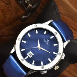 CRESTELLO Men Leather Straps Analogue Watch CR-G247-BLU-picture-0