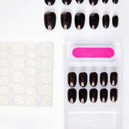 FEELHIGH Set of 24 Reusable Press On Metallic Nails image 2
