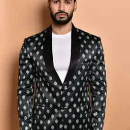 PRINTINDIA Shawl Collar Single Breasted Formal Blazer-picture-19