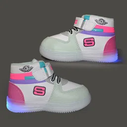 BAESD Kids Colourblocked LED Sneakers-image-7