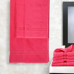 kopa BIANCA Set Of 7 Fuchsia Pink Solid Cotton Towels image 1