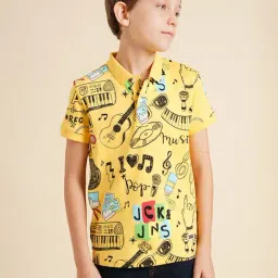 Jack & Jones Junior Boys Yellow Graphic Regular Fit T-Shirt-image-22