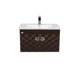 DAZZLE 610x470x450 mm PVC Membrane Finish Wall Based Vanities Wenge, W-2660-Z-image-48