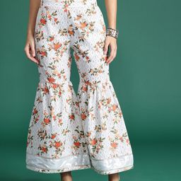 Sangria Women Floral Printed Flared Ethnic Sharara-picture-6