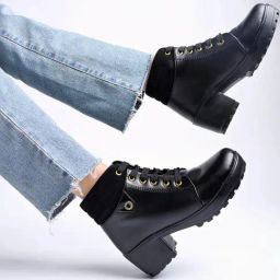 Shoetopia Women's Black Casual Booties-image-28