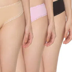 Candyskin Multicolor Cotton Bikini Panty -Pack of 3-picture-16