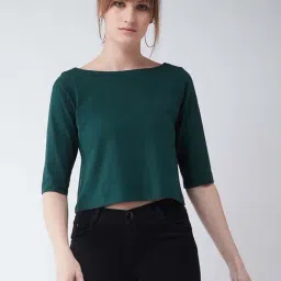 Miss Chase Green Cotton Crop Top-picture-48