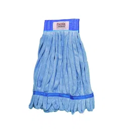 Partek Lito Microfiber String Mop With Scrub Band 500 Washes Blue LMMH200N/B-31