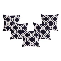 Saral Home Navy & White Cotton Cushion Covers - Set of 2-image-9