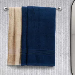 Bianca D'ross Navy & Beige 100% Cotton 380 GSM Hand Towels - Set of 4-image-81