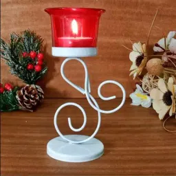 Hosley White Joy Tealight Candle Holder and Table Top with Free Tealight Set of - 1-image-33