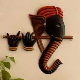 eCraftIndia Wrought Iron Bansuri Ganesha Wall Hanging-image-56