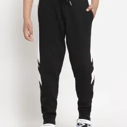 Red Tape Kids Black Color Block Joggers-picture-23