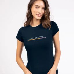 Bewakoof Teal Printed Crew T-Shirt-image-76
