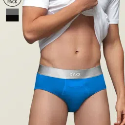 XYXX Blue & Navy Briefs (Pack Of 2)-picture-42