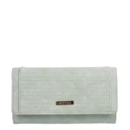 Metro Green Textured Wallet for Women-7