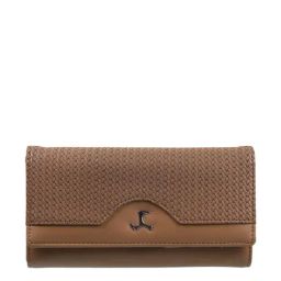 Mochi Brown Textured Wallet for Women-image-88