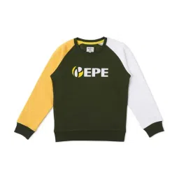 Pepe Jeans Kids Green Graphic Full Sleeves Sweatshirt-image-88