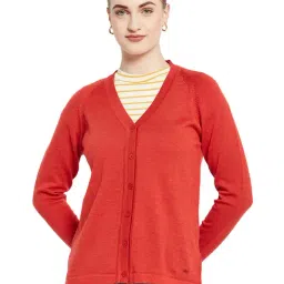 Monte Carlo Red Wool Open Front Cardigan-7