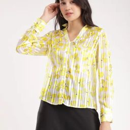 Fablestreet Yellow Floral Print Top-picture-16
