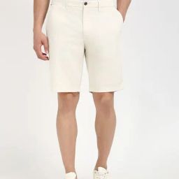 TOMMY HILFIGER White Slim Fit Solid Shorts-picture-27