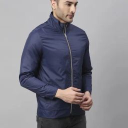 Dennis Lingo Navy Blue Regular Fit Jackets-image-6
