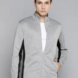 ALCIS Grey Slim Fit Self Pattern Sports Jacket-picture-3