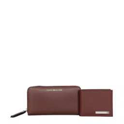 Tommy Hilfiger Maroon Casual Leather Bi-Fold Wallet Gift Set-7