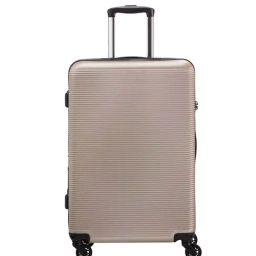 Carpisa Champagne Rigid Space Go Medium Checked Luggage-image-59