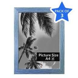 Art Street Blue Engineered Wood A4 Size Certificate & Document Photo Frames - Set of 3 image 4