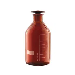 ABGIL Reagent Bottle Narrow Mouth with Interchangeable Stopper 30 ml Amber Borosilicate Glass, BTL-AC-80-01-10