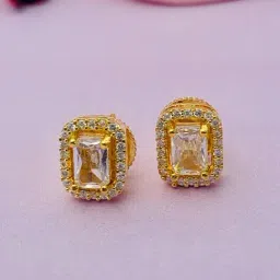 Abdesigns Bewitching High Quality Gold-Plated CZ Stud Earrings-image-65
