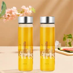 ?Borosil Water Bottle with Fridge Safe & Leakproof Set of 2 (Transparent, ?550 ml)-94