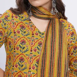 Anouk Ethnic Motifs Print Kurta with Trousers & With Dupatta image 5