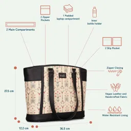 ZOUK Taj Nakashi Printed Tote Handbag image 4