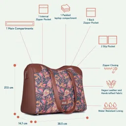 ZOUK Paisley Print Printed Tote Handbag image 4