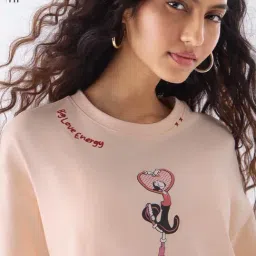 The Souled Store Popeye: Big Love Energy Women Oversized T-Shirts-picture-8