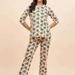 Mabish Multicolored Cotton Printed Top Pant Set-image-36