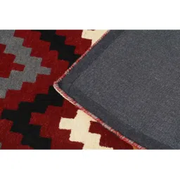 Presto Red & Black Wool Hand Tufted Carpet image 4