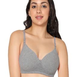 IN CARE Grey Half Coverage Non-Wired Push-Up Bra-image-38