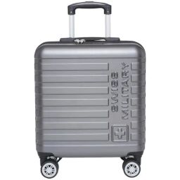 Swiss Military Dapper Grey Textured Hard Overnighter Trolley Bag - 38 Cms-image-71