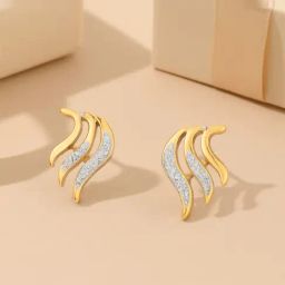Mia by Tanishq 9k (375) Diamond Yellow Gold Earrings for Women-image-73