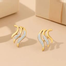 Mia by Tanishq 9k (375) Diamond Yellow Gold Earrings for Women-image-74