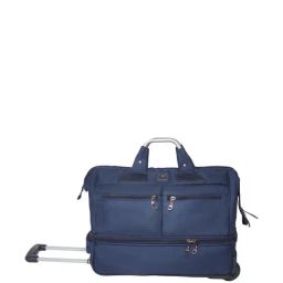 Swiss Military Navy Blue Polyester Solid Duffle Trolley Bag-image-37